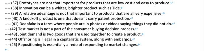 MKT as True/False w (37) Prototypes are not that