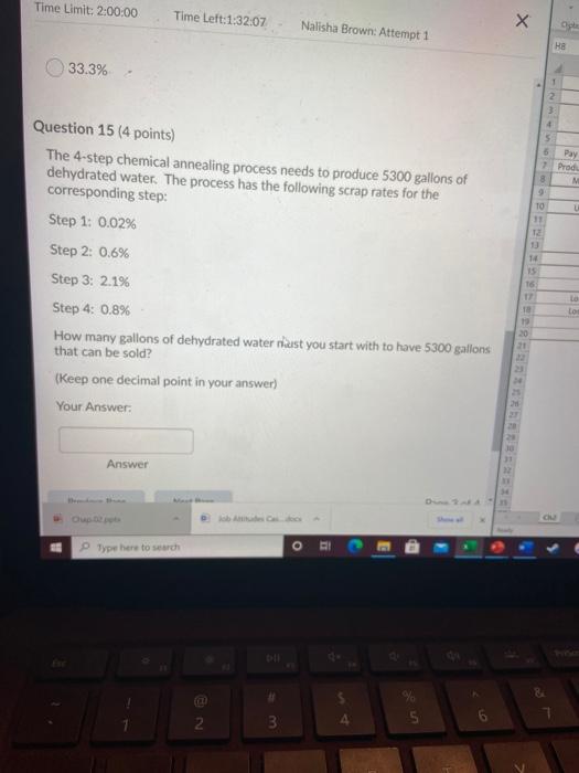 Time Limit: 2:00:00 Time Left:1:32:07 Nalisha