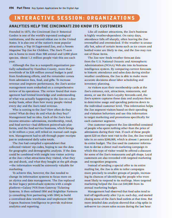 494 Part Three Key Systern Applications for the