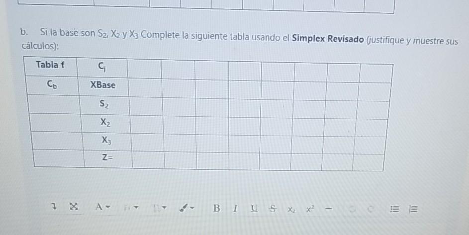 use simplex method Problema 1 Funcin Objetivo