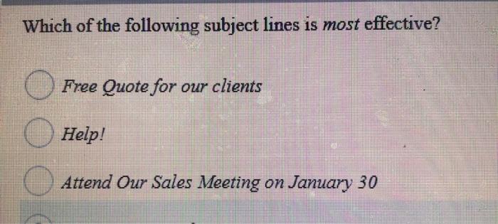 Which of the following sentences is free of