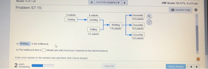 8 of 9 (8 complete) Score: 0 of 1 pt Problem