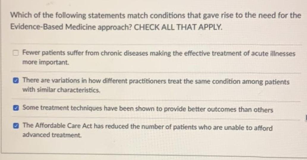 Which of the following statements match