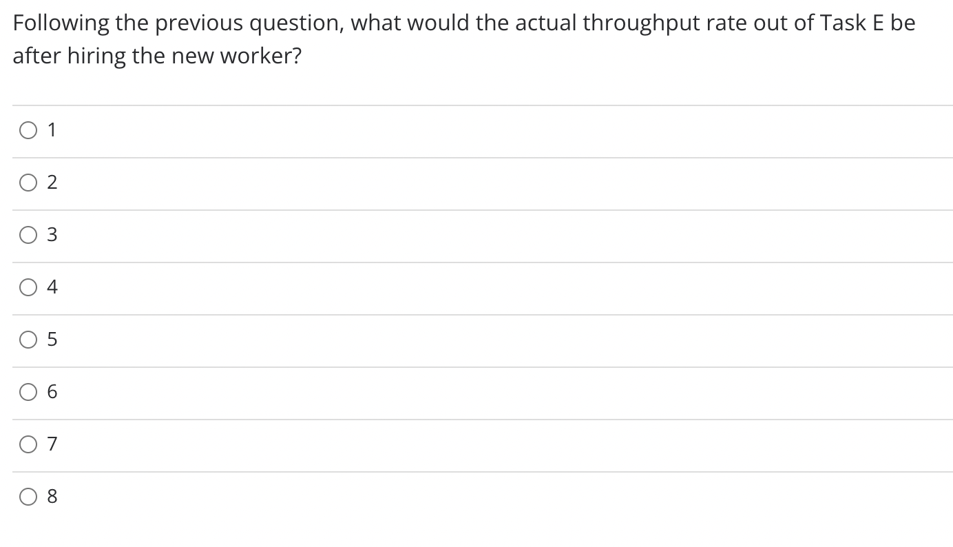 Suppose you are given the linear process depicted