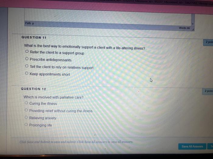 Pathp Word 66 QUESTION 11 2 pour What is the best