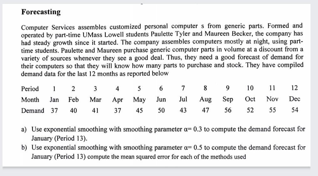 please solve it using Excel. needed ASAP.