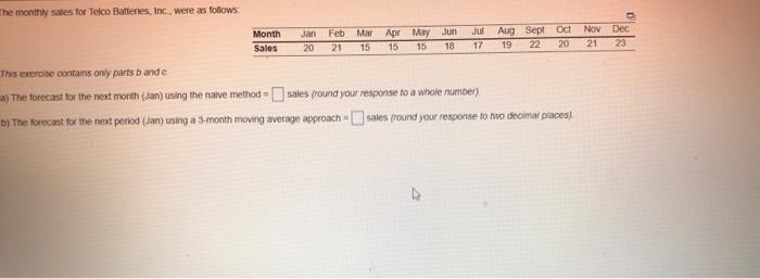 please show work WITHOUT USING EXCEL Mar Month