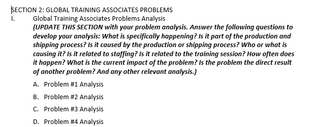 CASE STUDY CASE STUDY OVERVIEW Your Employer