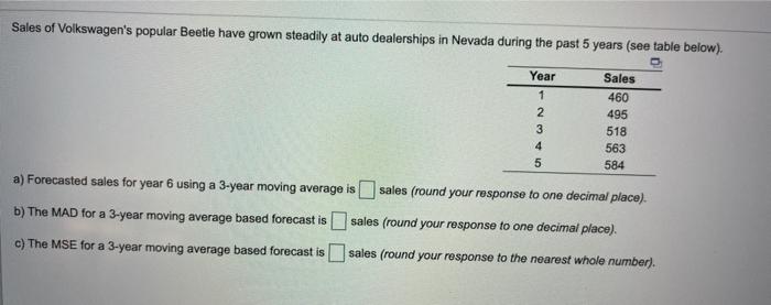 Given the following data, use exponential