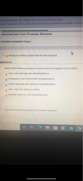 Multiple Attempts Not allowed. This test can only