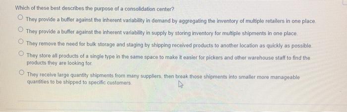 Which of these best describes the purpose of a