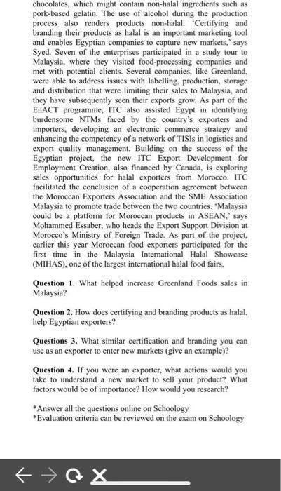 Trade Research and Design, Greenland Foods - a