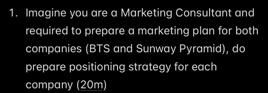 Berjaya Time Square = BTS 1. Imagine you are a