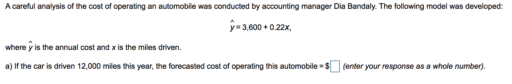 A careful analysis of the cost of operating an