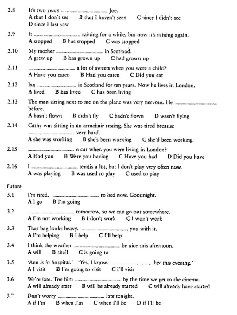 please write jut numbers i wanna answer for all