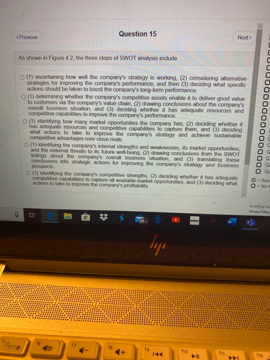 Questi Question 11 < Previous Next > O Quest O