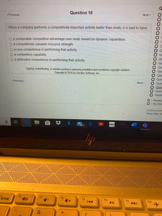 Questi Question 11 < Previous Next > O Quest O