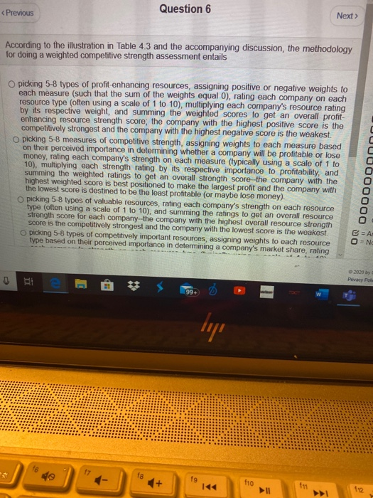 Questi Question 11 < Previous Next > O Quest O