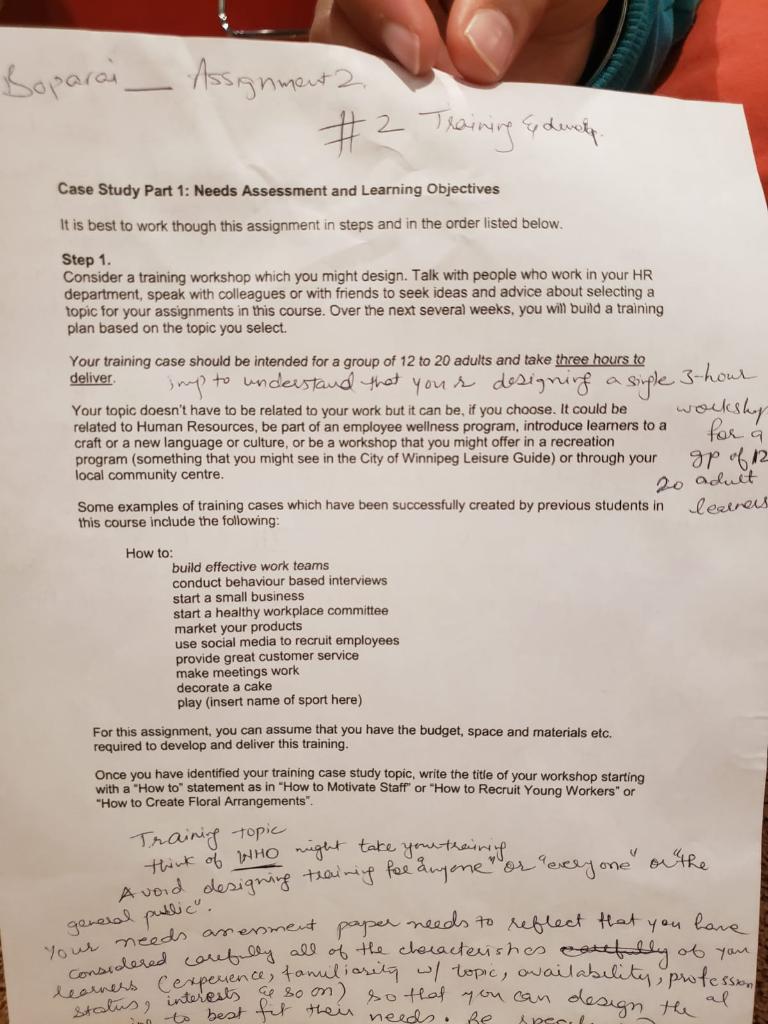 Boparai Assignment 2 #2 Training to develop Case