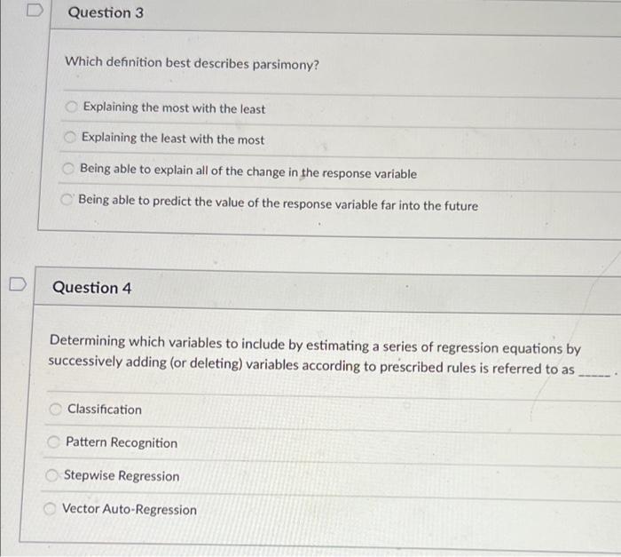 Question 3 Which definition best describes