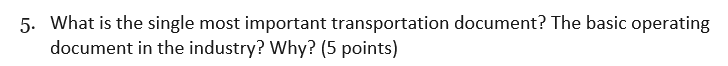 5. What is the single most important