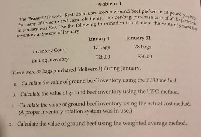 problem 3 please answer a,b,c and d Problem 3 The