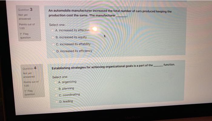 Technical skills include Question 5 Not yet
