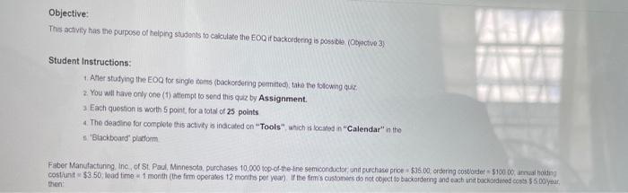 need this for now please Objective: This activity