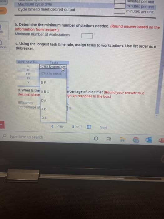 A manager wants to assign tasks to workstations