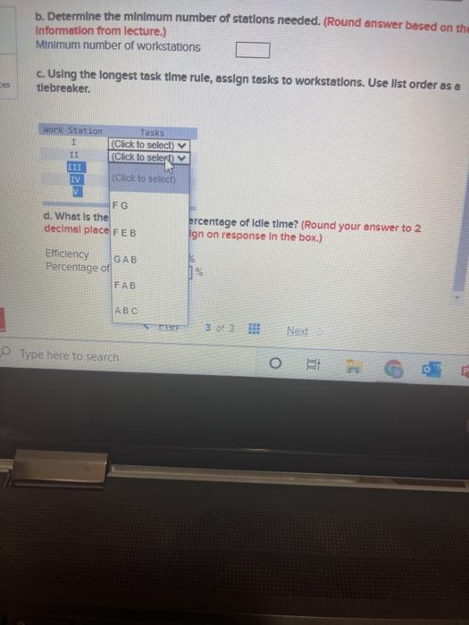 A manager wants to assign tasks to workstations