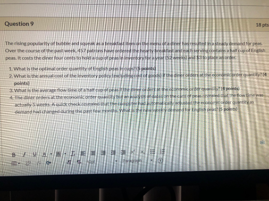 help with operation management homework Question