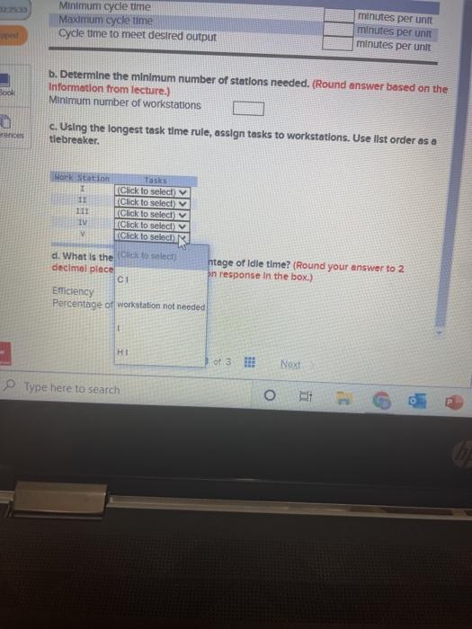 A manager wants to assign tasks to workstations