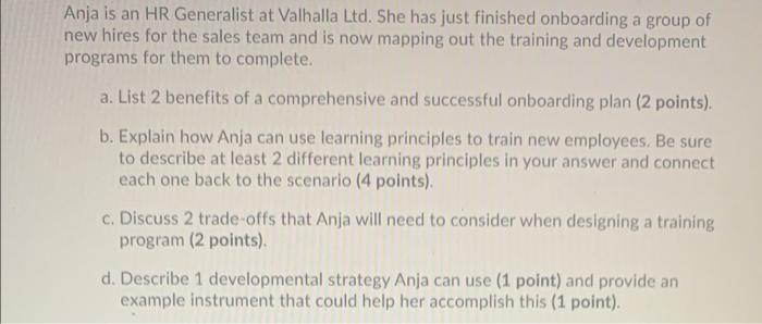 Anja is an HR Generalist at Valhalla Ltd. She has