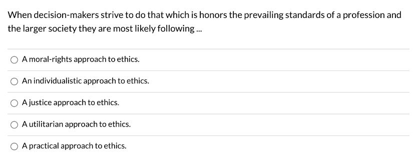 Select the correct answer and explain: Those who