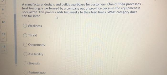 A manufacturer designs and builds gearboxes for