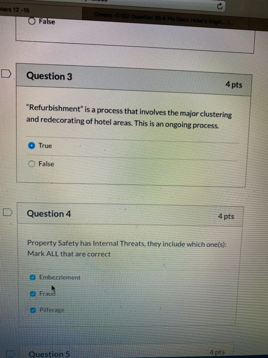 3 4 sters 12 - 15 Creen 0.102 Question 25 4 Pts