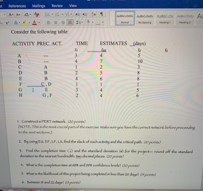 t References Mailings Review View Aa Bb CcDdEk Aa