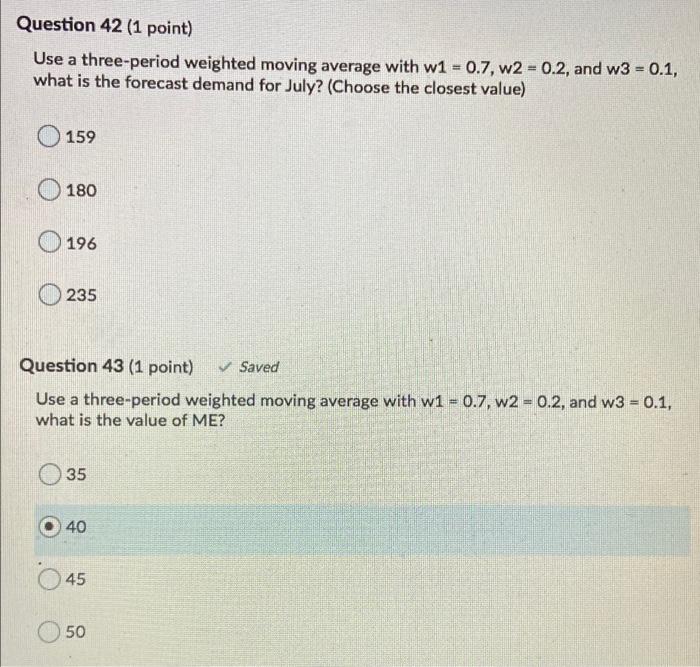 answer 41-45 my answers might not be right data