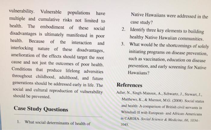 Answer the 3 case study questions as the