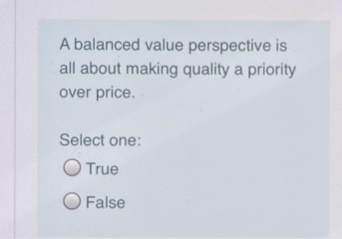 A balanced value perspective is all about making