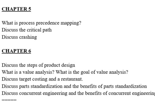 please assist with answers CHAPTER 5 What is