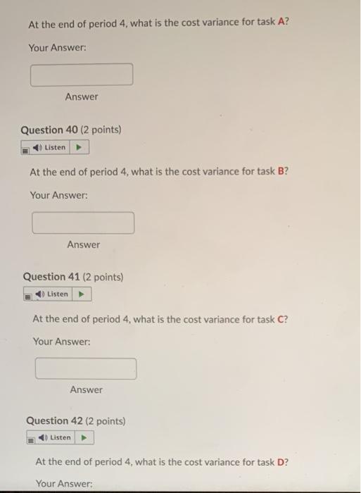 Given the project baseline information given