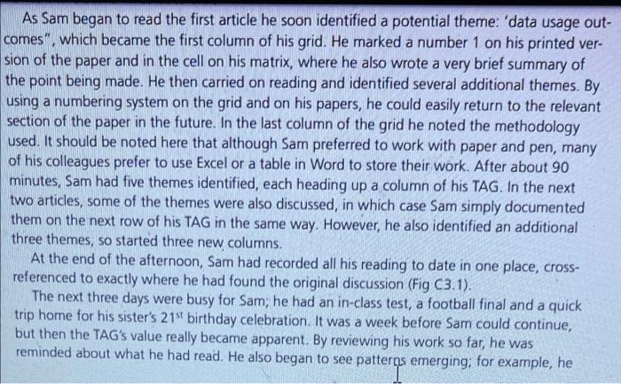 Case 3 Using a Thematic Analysis Grid to help