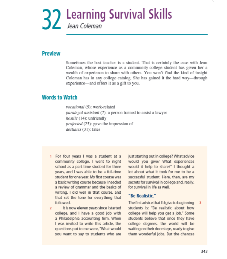 The author used Sheila as an example in her story