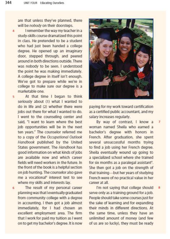 The author used Sheila as an example in her story