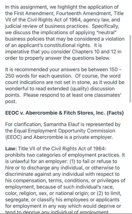 In this assignment, we highlight the application