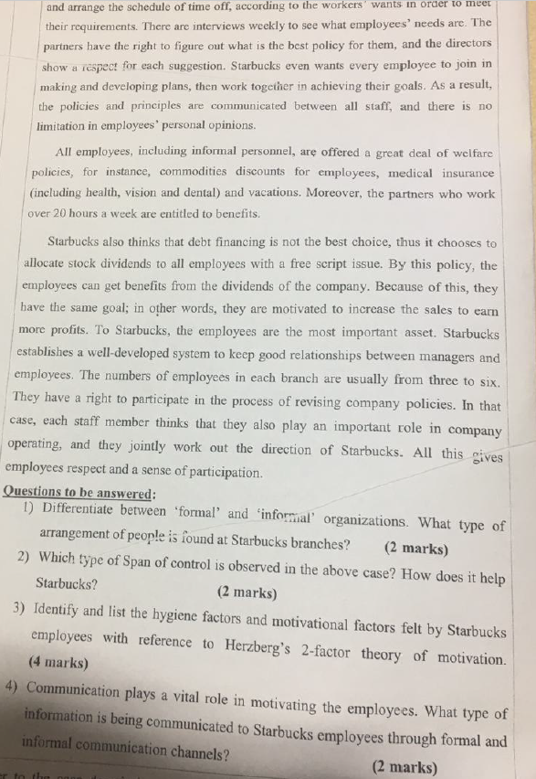 1A Starbucks Corporation, the most famous chain