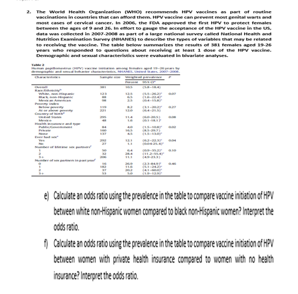 2. The World Health Organization (WHO) recommends