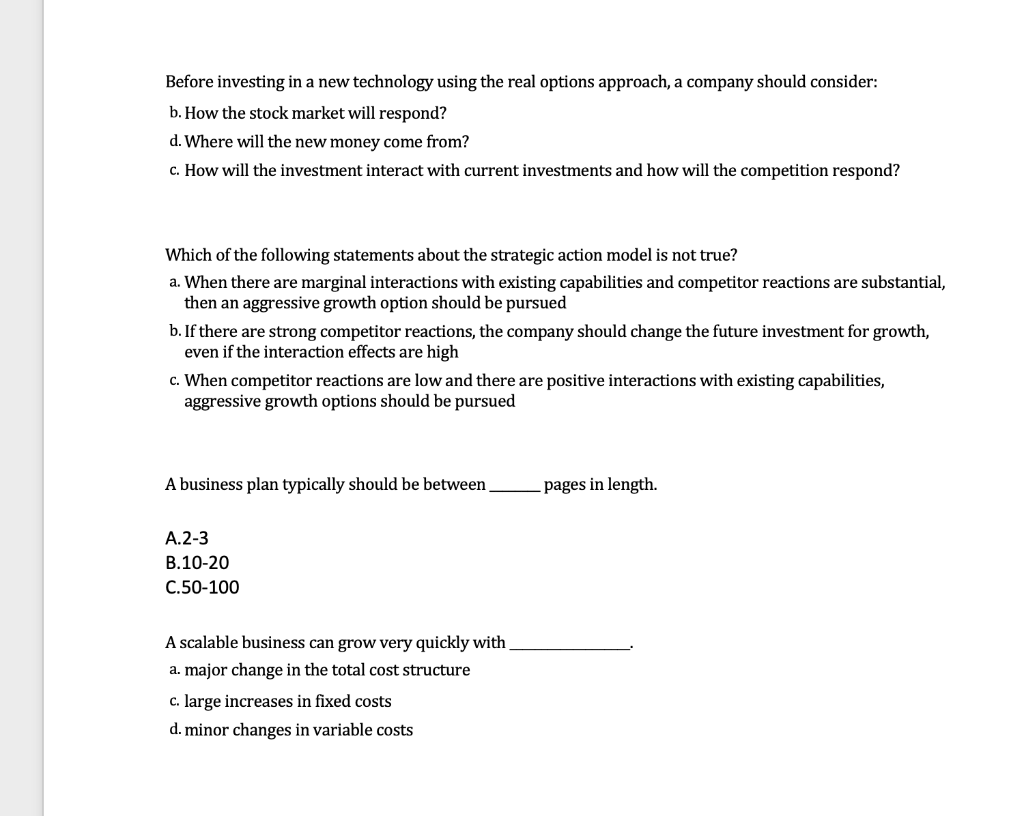 Before investing in a new technology using the