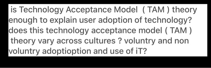 is Technology Acceptance Model (TAM) theory